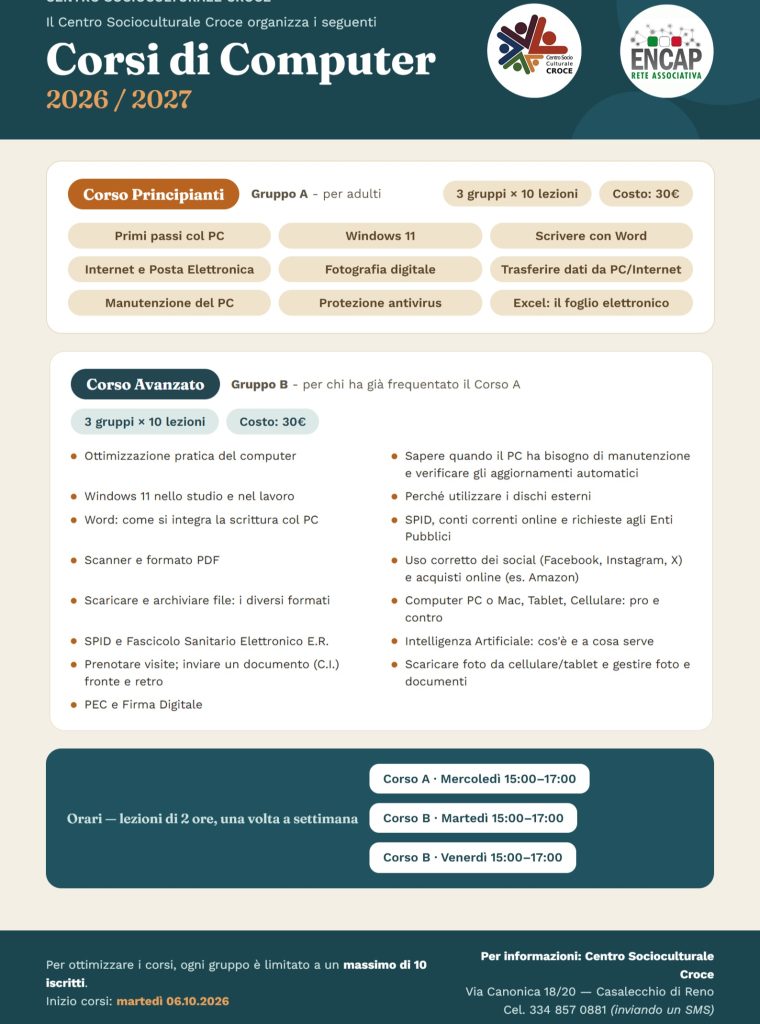 Corsi di Computer 2026/2027