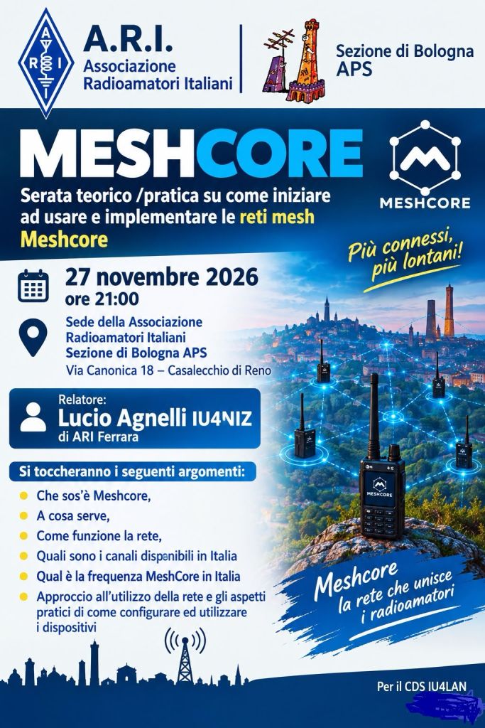 MESHCORE: la rete che unisce i radioamatori!